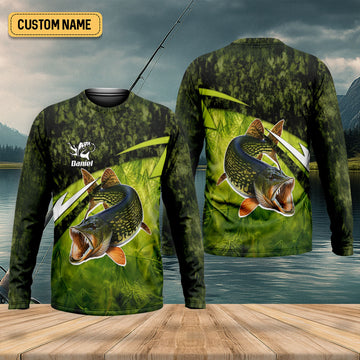 Carp Fish Olive Drab Fishing UPF Shirts, Performance Fishing Shirts, Carp Fishing Shirts For Men
