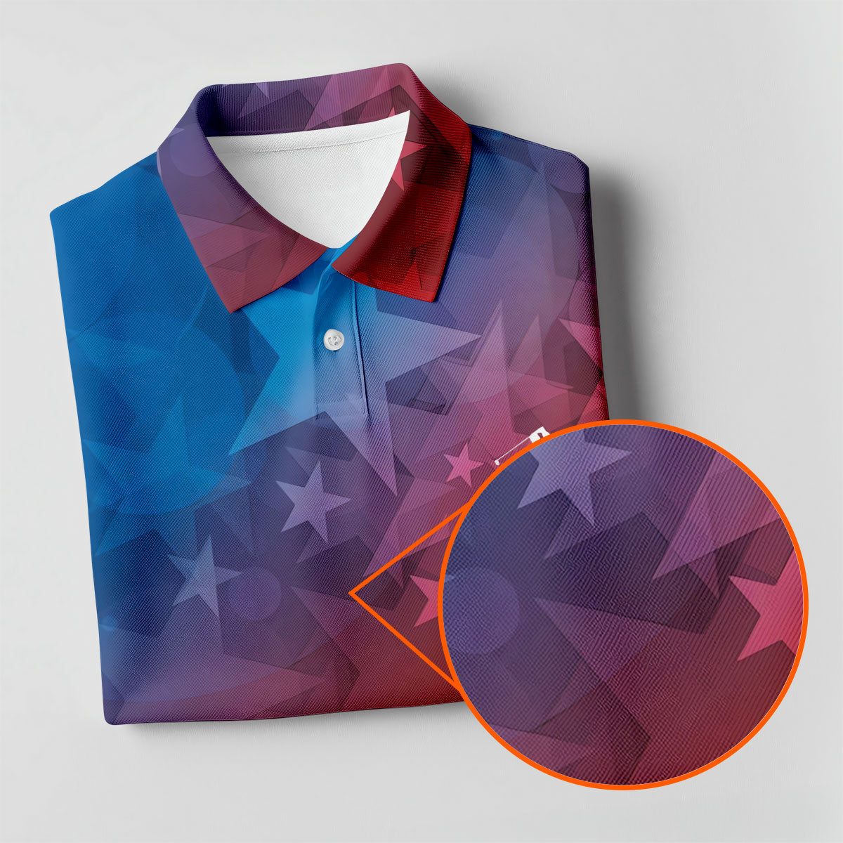 American Flag Pattern Golf Tournament Red And Blue Women Golf Top, Ladies Golf Shirts