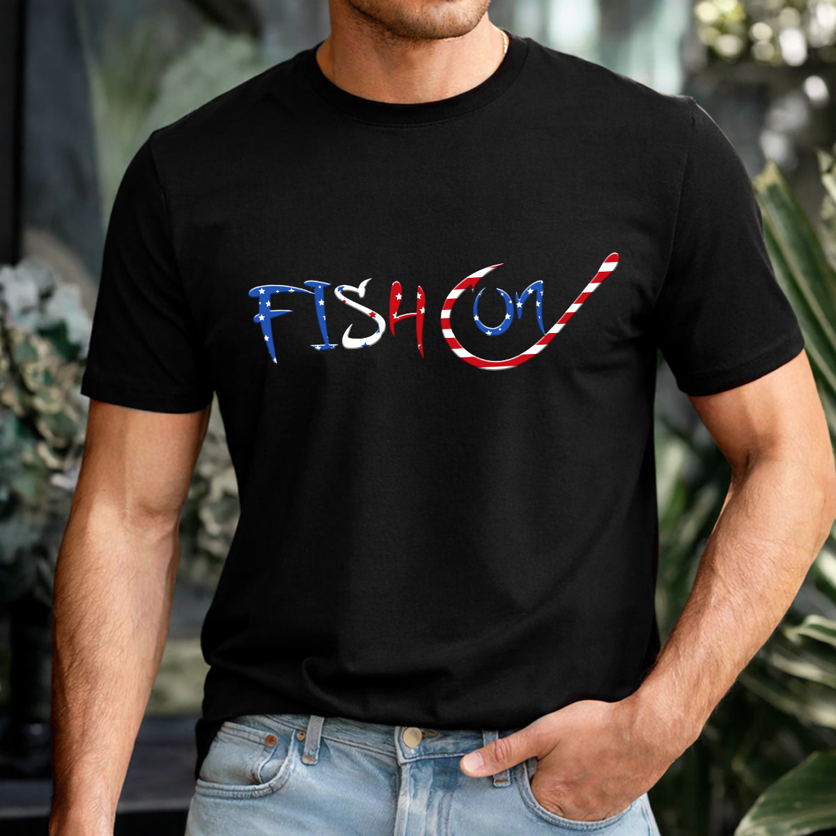 Fish On Patriotic 4th Of July Funny Fishing Shirt, 250th Anniversary Fishing T-Shirts