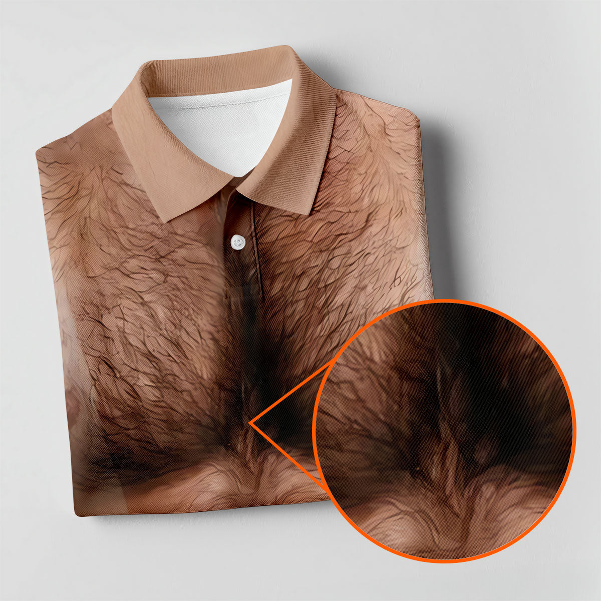 Funny Hairy Man Body Illusion Design Hawaiian Golf Shirt, Golf Shirts For Men, Polo Shirts For Men
