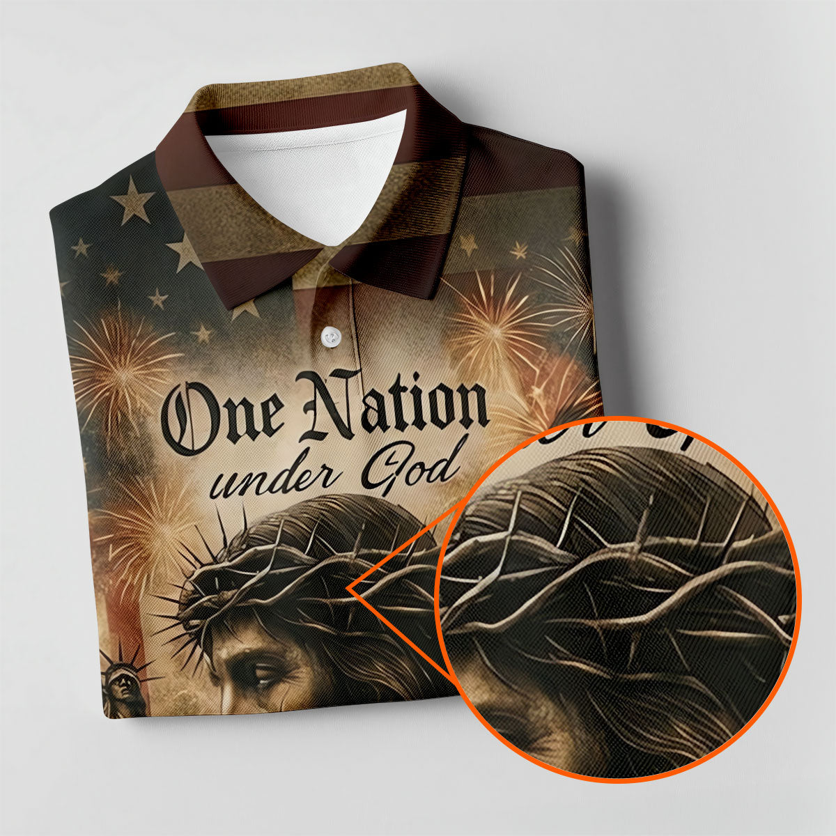 One Nation Under God America 250 Golf Polo Shirt, Women’s Golf Polo, Performance Golf Shirt