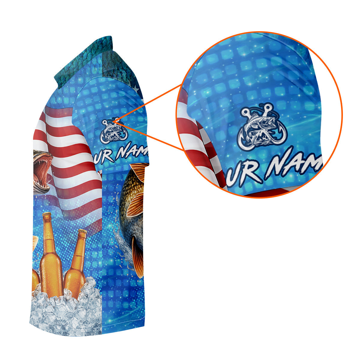 Fishing And Beer Patriotic Fishing Shirt, 250th Anniversary Fishing UPF Shirts, Gift For Fisherman, Fishing Shirts For Men