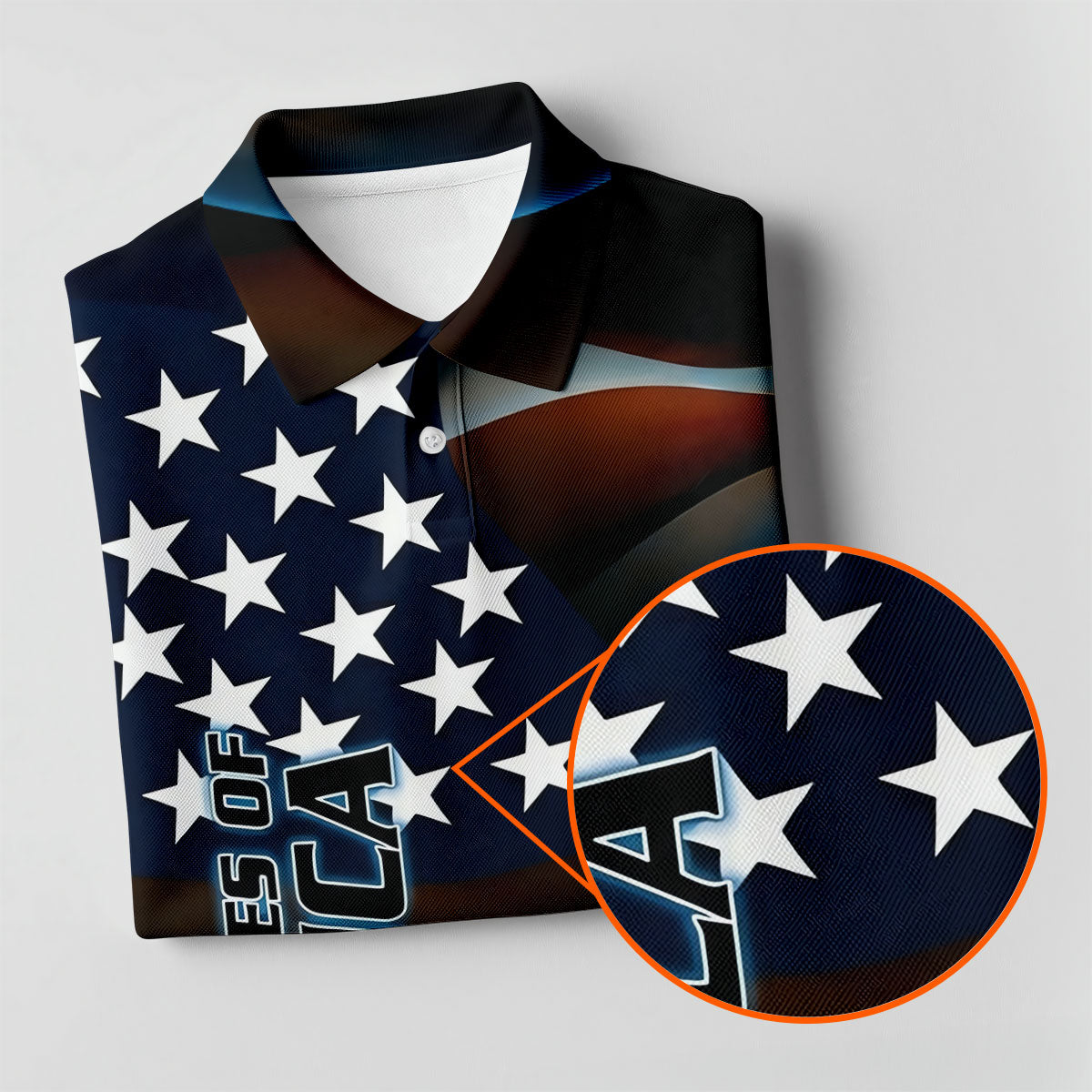 Red White Blue Bald Eagle Patriotic Golf Shirt, America 250th Anniversary Golf Shirts For Men
