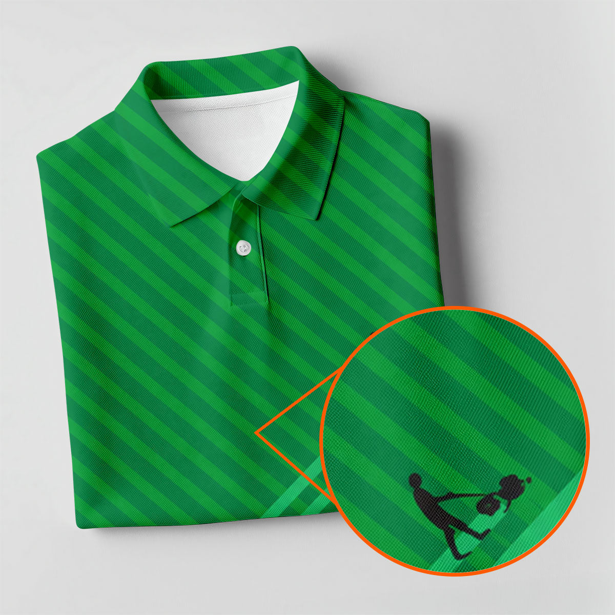 Lawn Mower Green Cross Stripe Women's Golf Tops, Ladies Golf Shirts, Women's Polo Shirt