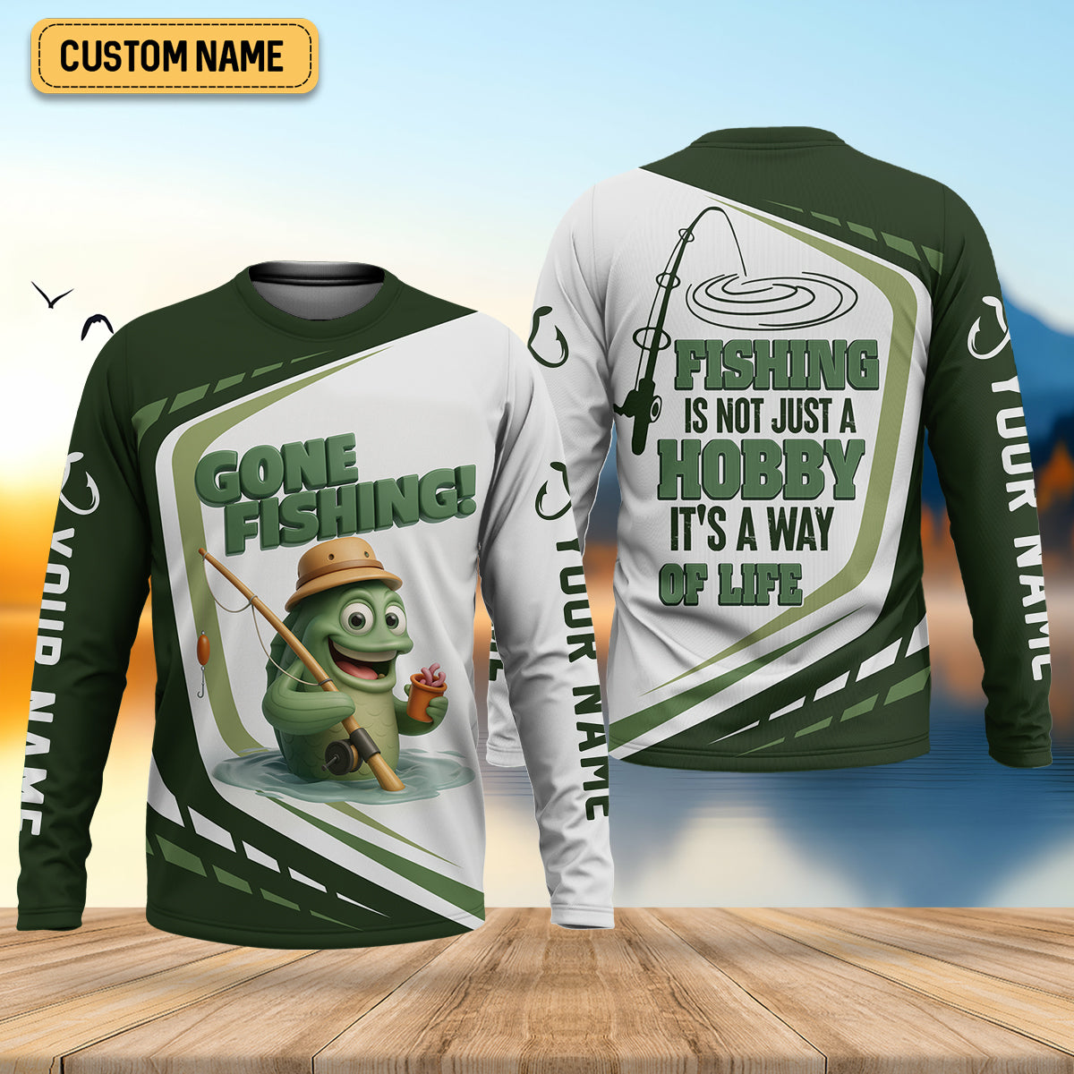 Gone Fishing, Fishing Is Not Just A Hobby, It's A Way Of Life SPF Shirts, Fishing Shirts For Men, Fisherman Gift