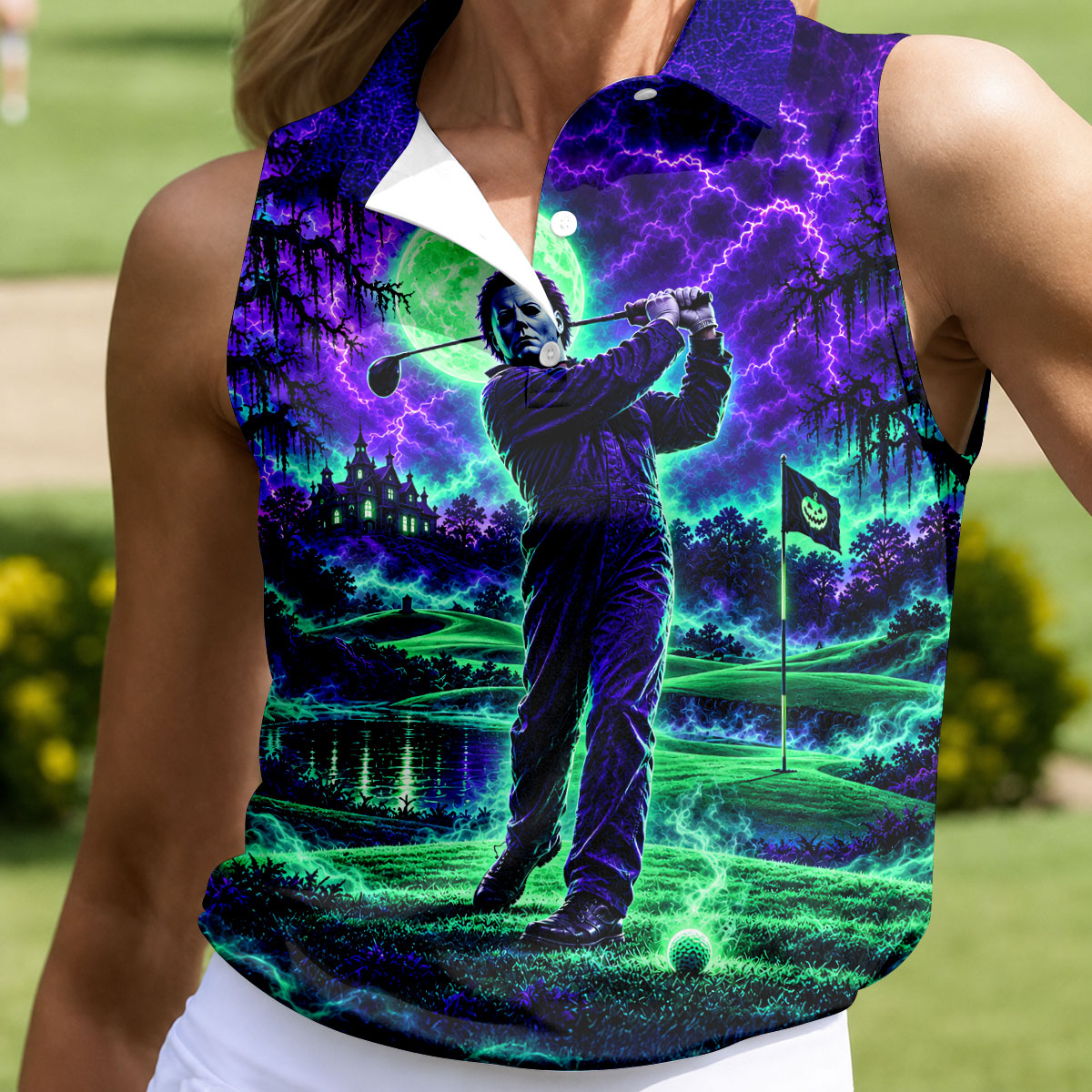Halloween You Can't Kill The Bogeyman Horror Character Shirt, Womens Polo Shirt, Golf Wear
