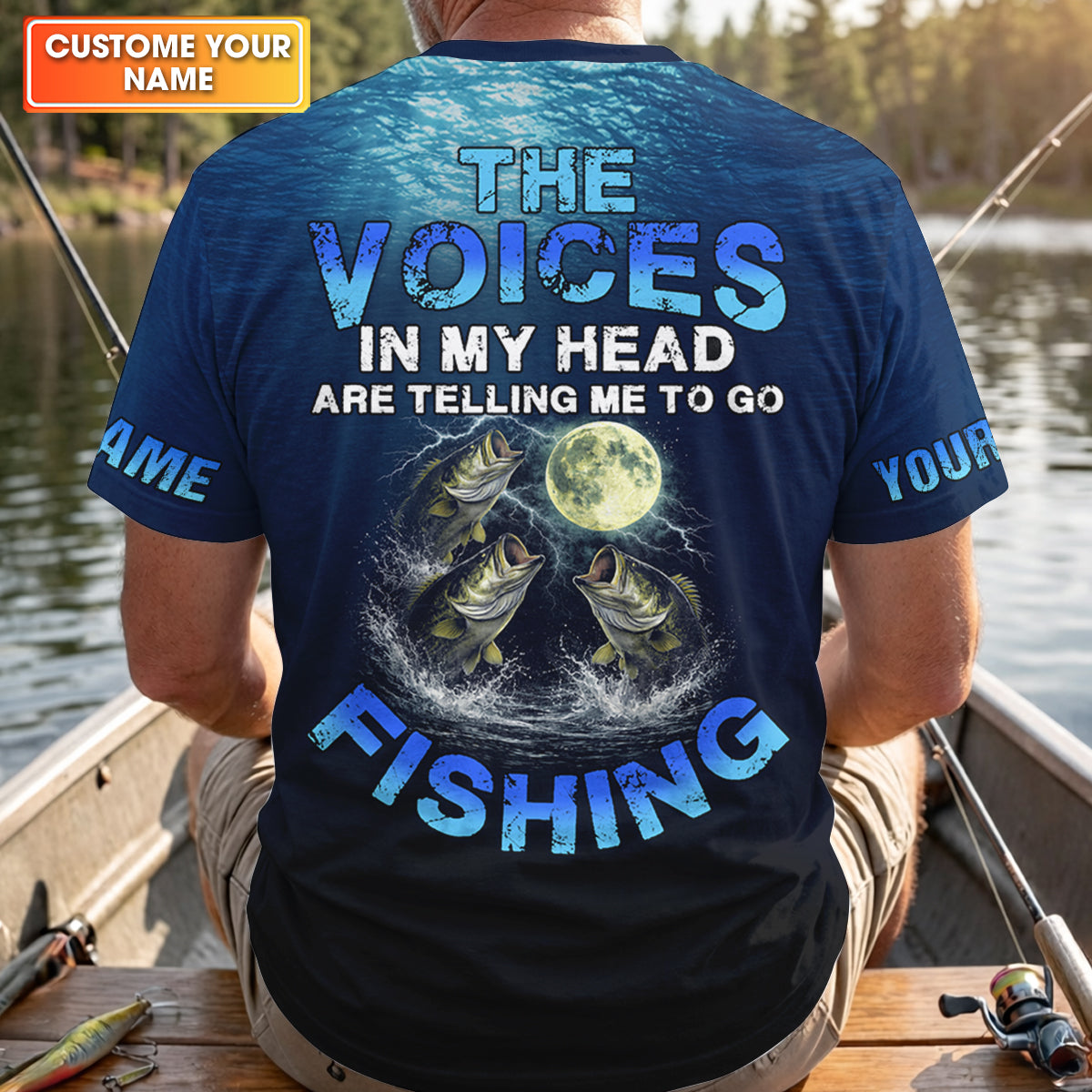 The Voices In My Head Are Telling Me To Go Fishing Funny Fishing Shirt, Fishing UPF Shirts, Fishing Gifts For Men