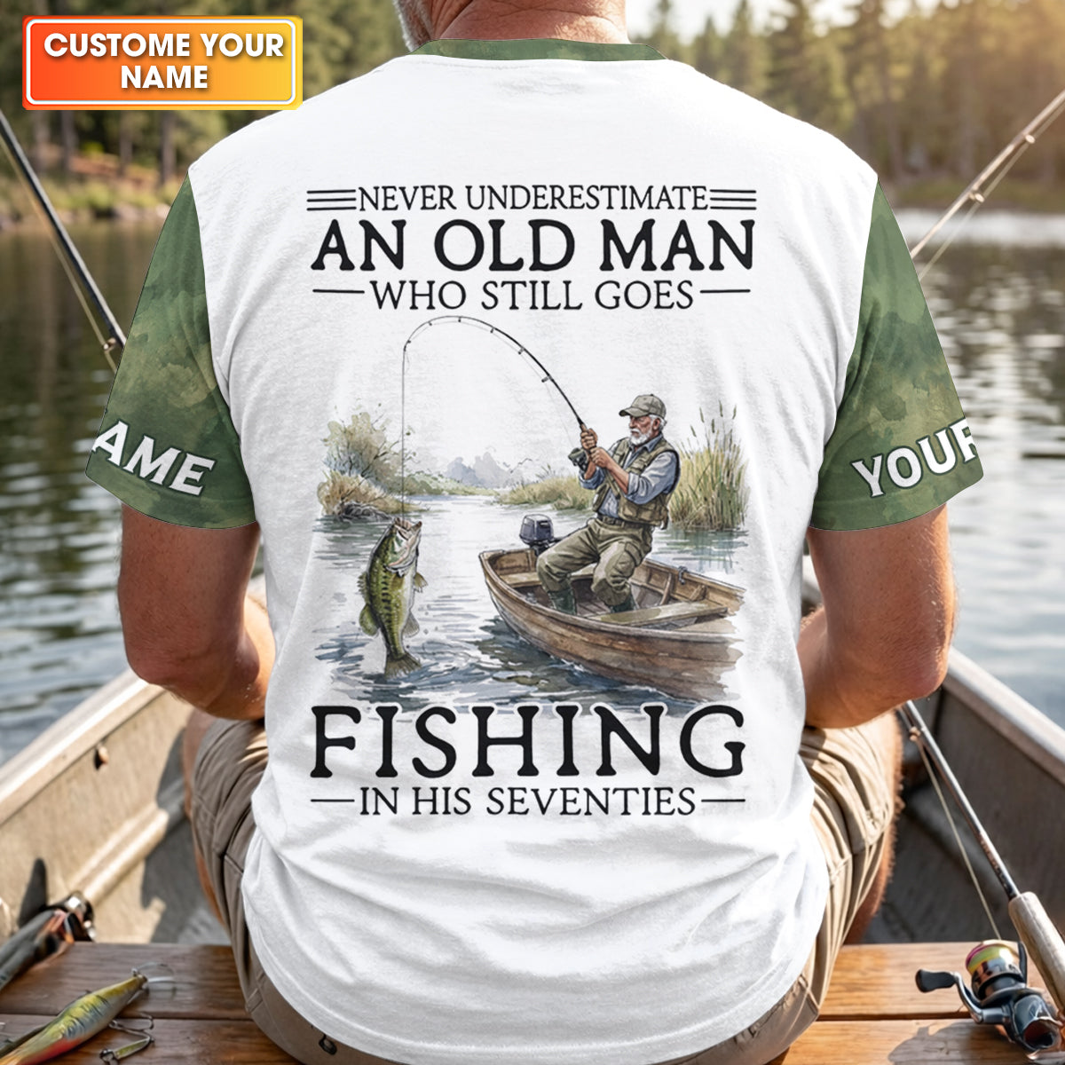 Never Underestimate An Old Man Who Still Goes Fishing Camo Fishing Shirt, Fishing UPF Shirts, Fishing Shirts For Men