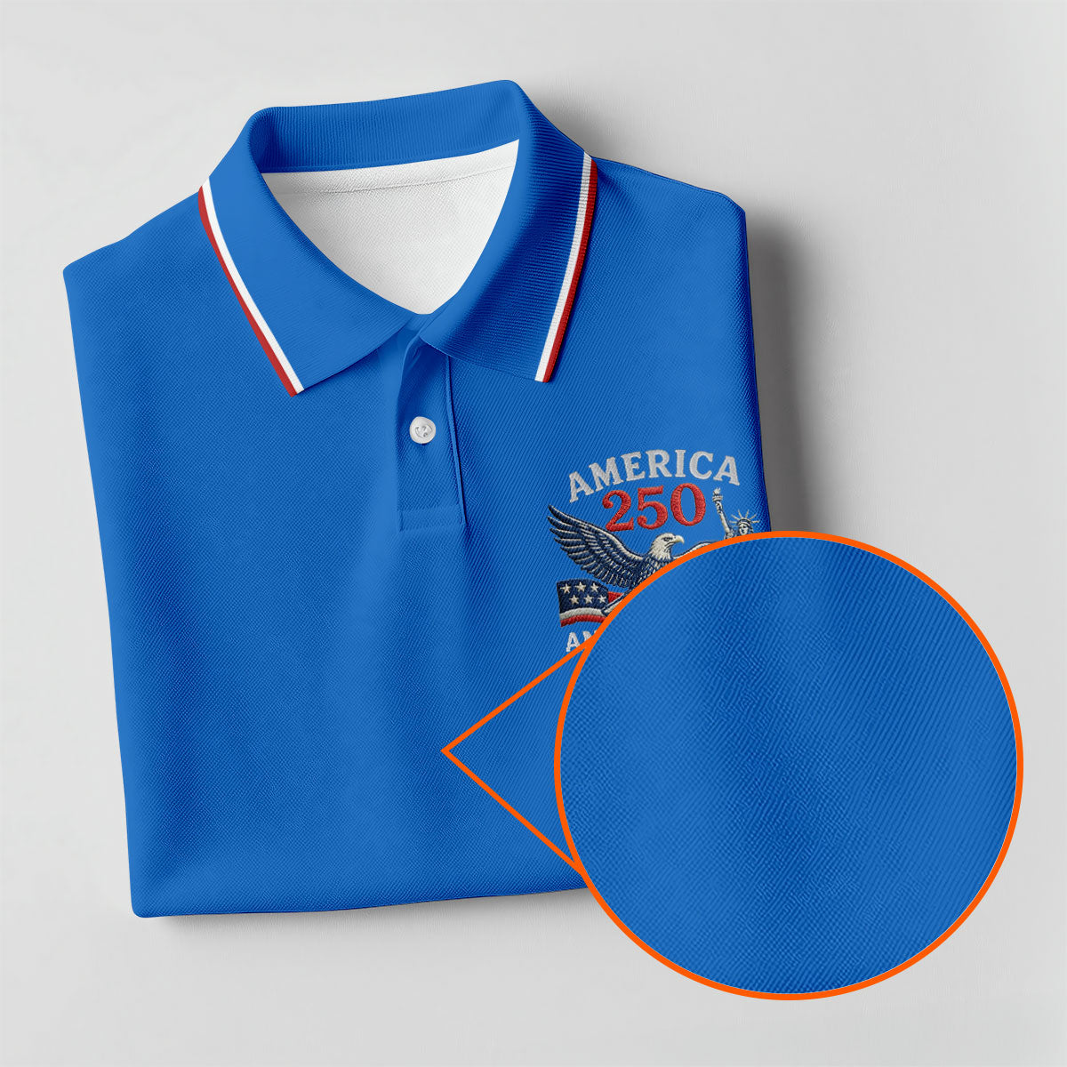 Faith Cross Bald Eagle America 250 Anniversary Blue Patriotic Golf Shirt, Golf Shirt For Women