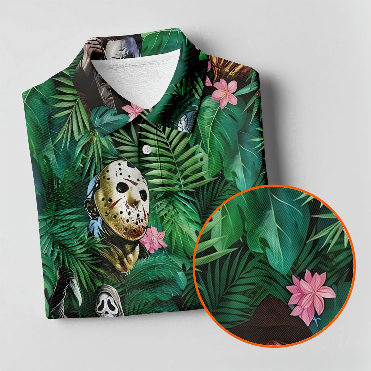 Hidden Horror Villains Jungle Hawaiian Golf Shirt, Women’s Golf Polo, Golf Shirts For Women