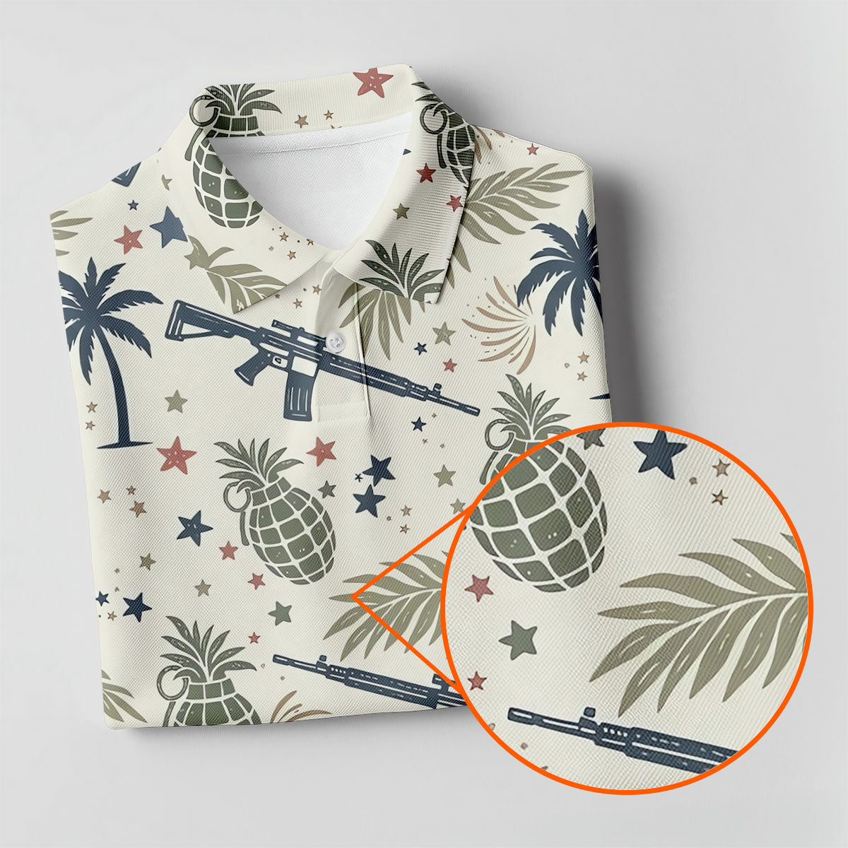 Pineapple Grenade 250 Years Tropical Theme Retro Golf Shirt, Patriotic 4th Of July Women's Golf Tops