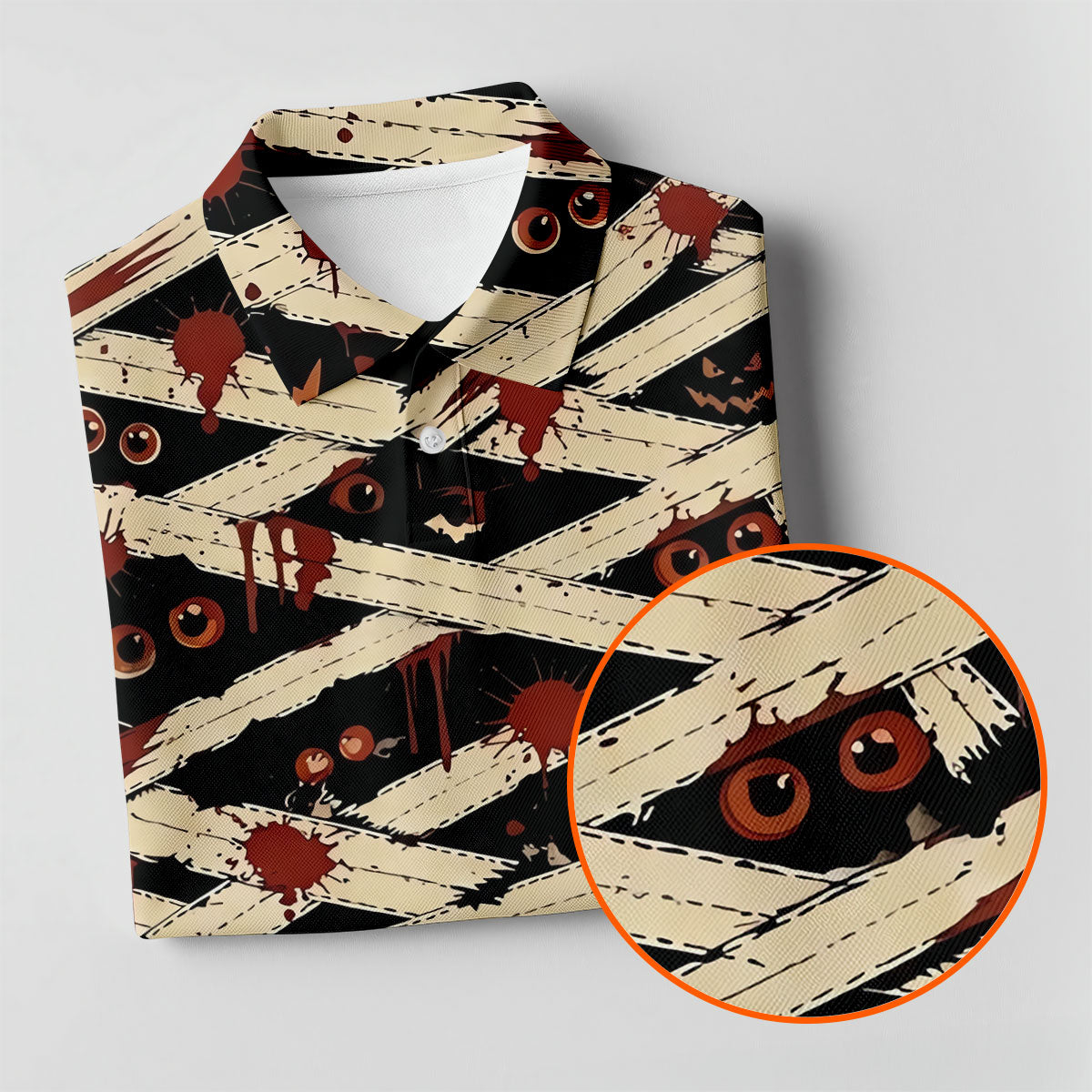 Mummy Horror Character Halloween Golf Polo Shirt, Golf Polo For Women, Women's Golf Shirt