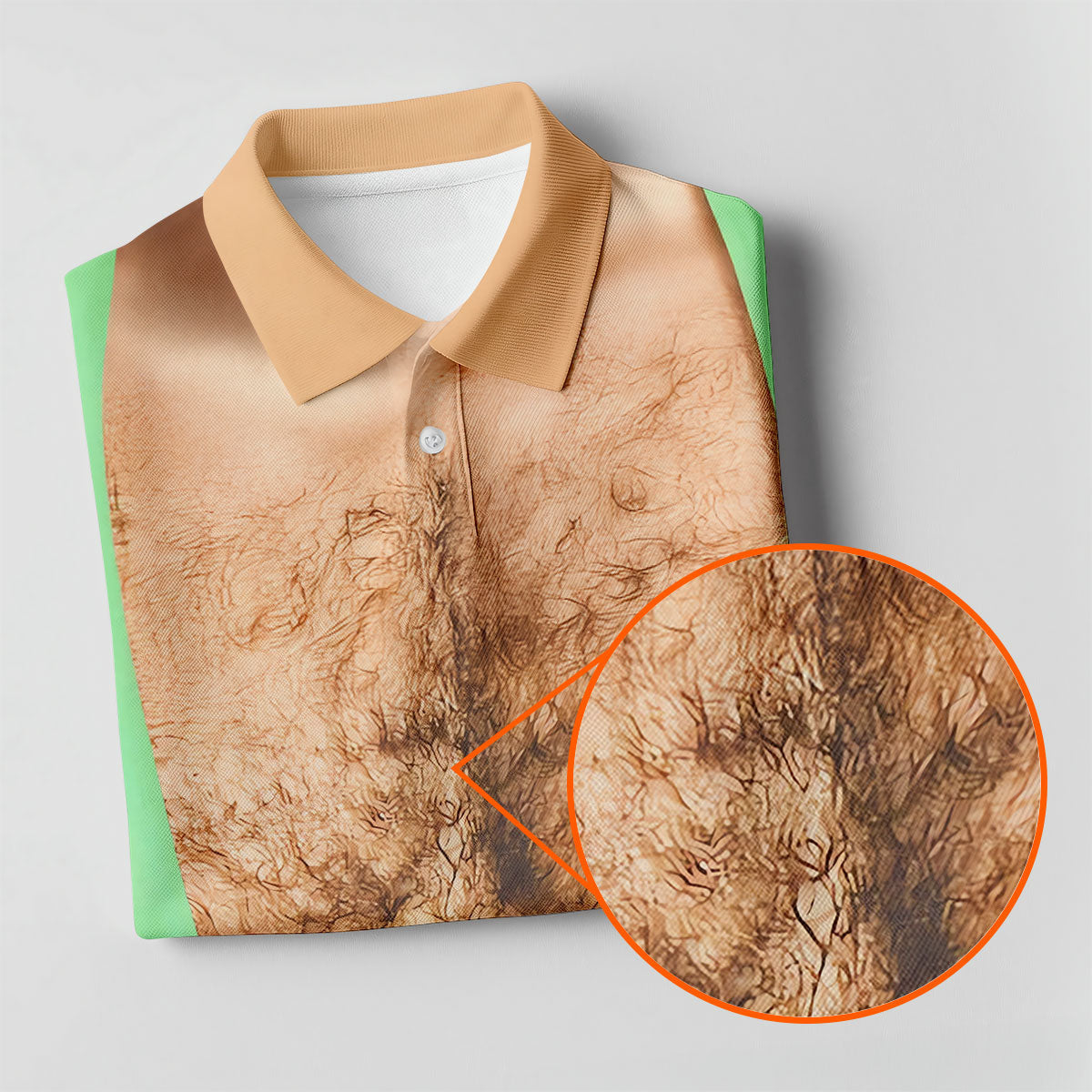 Funny Hairy Chest Illusion Golf Polo Shirt, Golf Polo Shirts For Men, Mens Golf Apparel