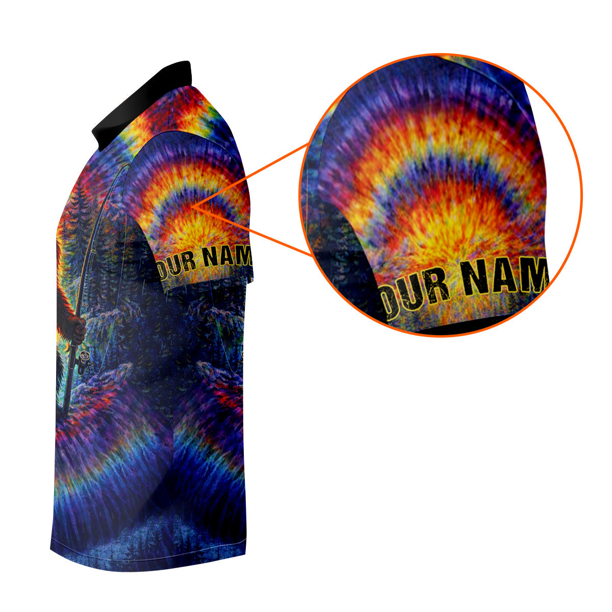 Bigfoot Fishing Beer Bucket Rainbow Swirl Funny Fishing Shirt, Fishing UPF Shirts, Fishing Shirts For Men