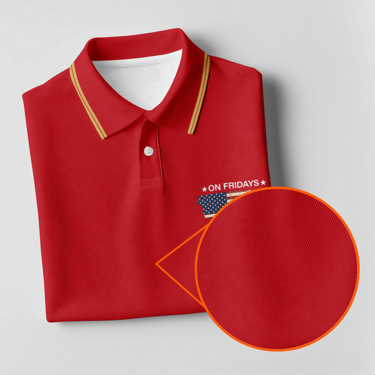 On Friday We Wear Red Patriotic 4th Of July Golf Shirt, 250 Years Women's Golf Tops