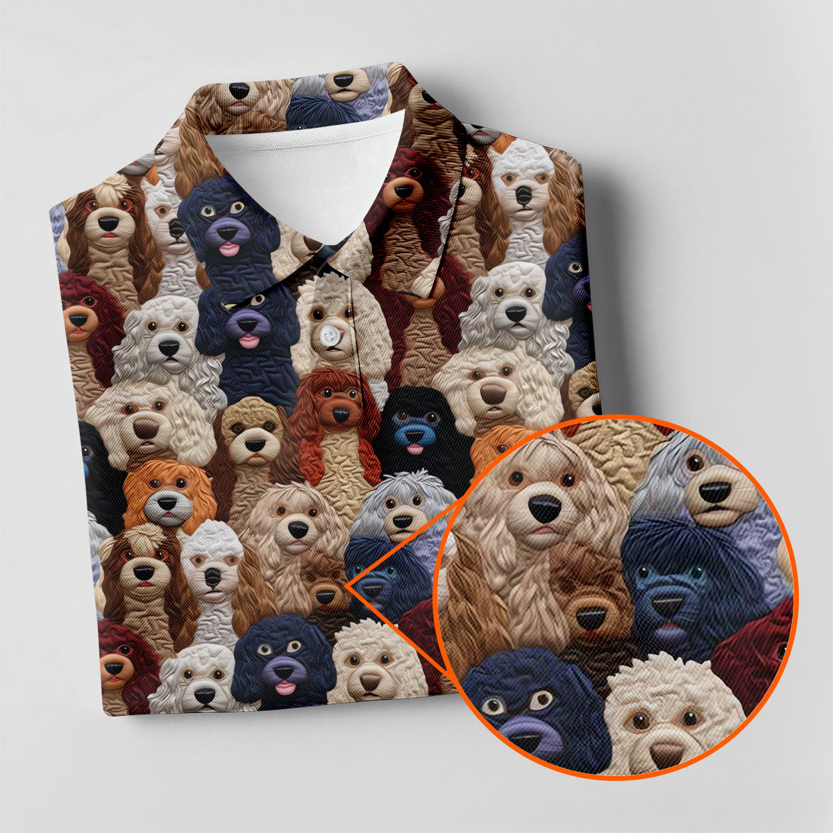 Cartoon Poodle Dog Women's Golf Tops, Gifts For Dog Lovers, Ladies Golf Polos, Golf Gift For Ladies