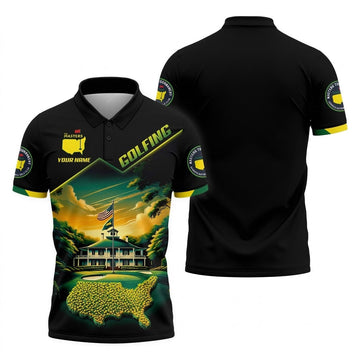 Custom Augusta Golf Course Polo ShirtGolfing Apparel, Mens Golf Gift, Funny Golf Shirt