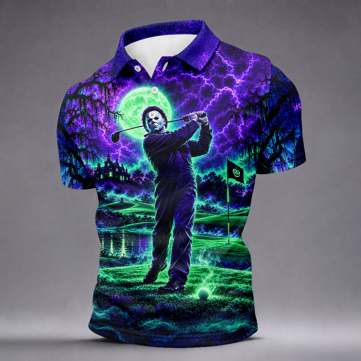 Halloween You Can't Kill The Bogeyman Horror Character Shirt, Mens Polo Shirt, Golf Wear