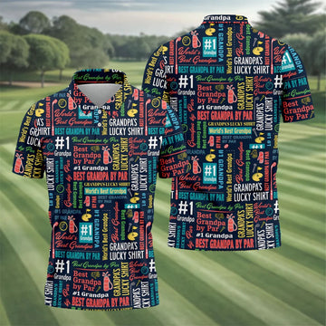 Best Grandpa By Par Father's Day Golf Shirt, Golf Gift For Grandpa, Polo Shirts For Men