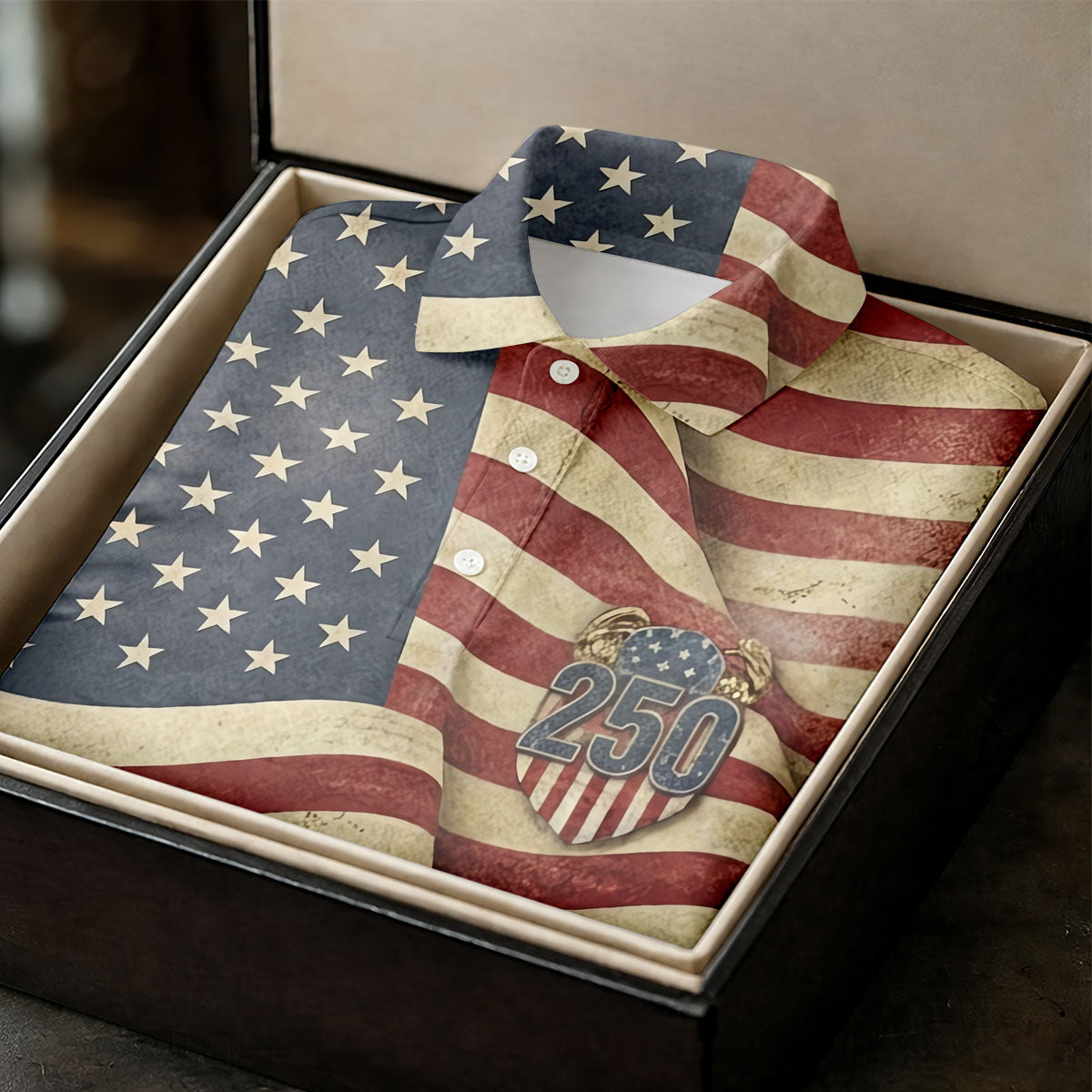 250 Years Of Freedom Vintage Golf Shirt, 4th Of July Patriotic Golf Shirts For Men