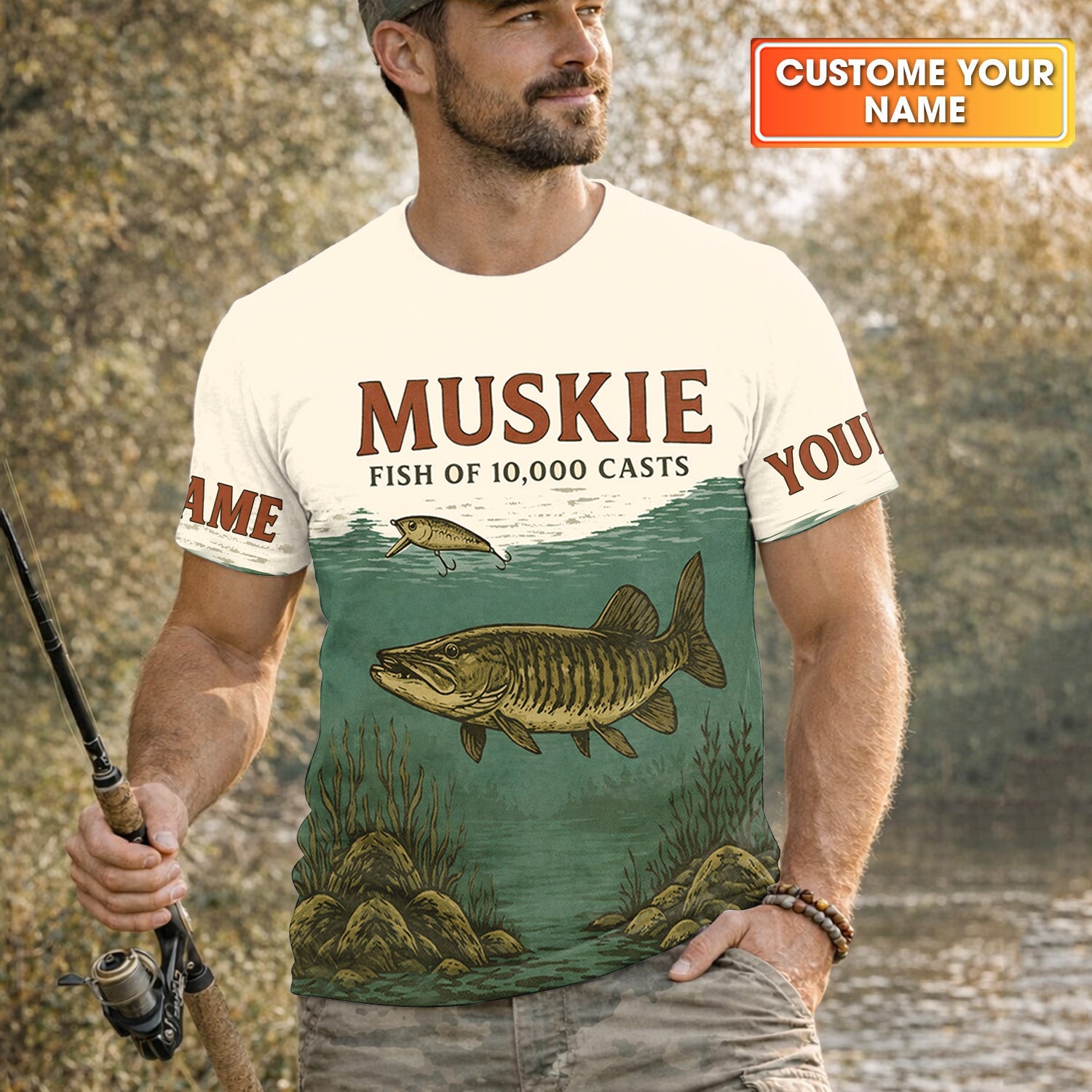 Muskie Fish Of 10000 Casts Vintage Fishing Shirt, Fishing UPF Shirts, Fishing Shirts For Men