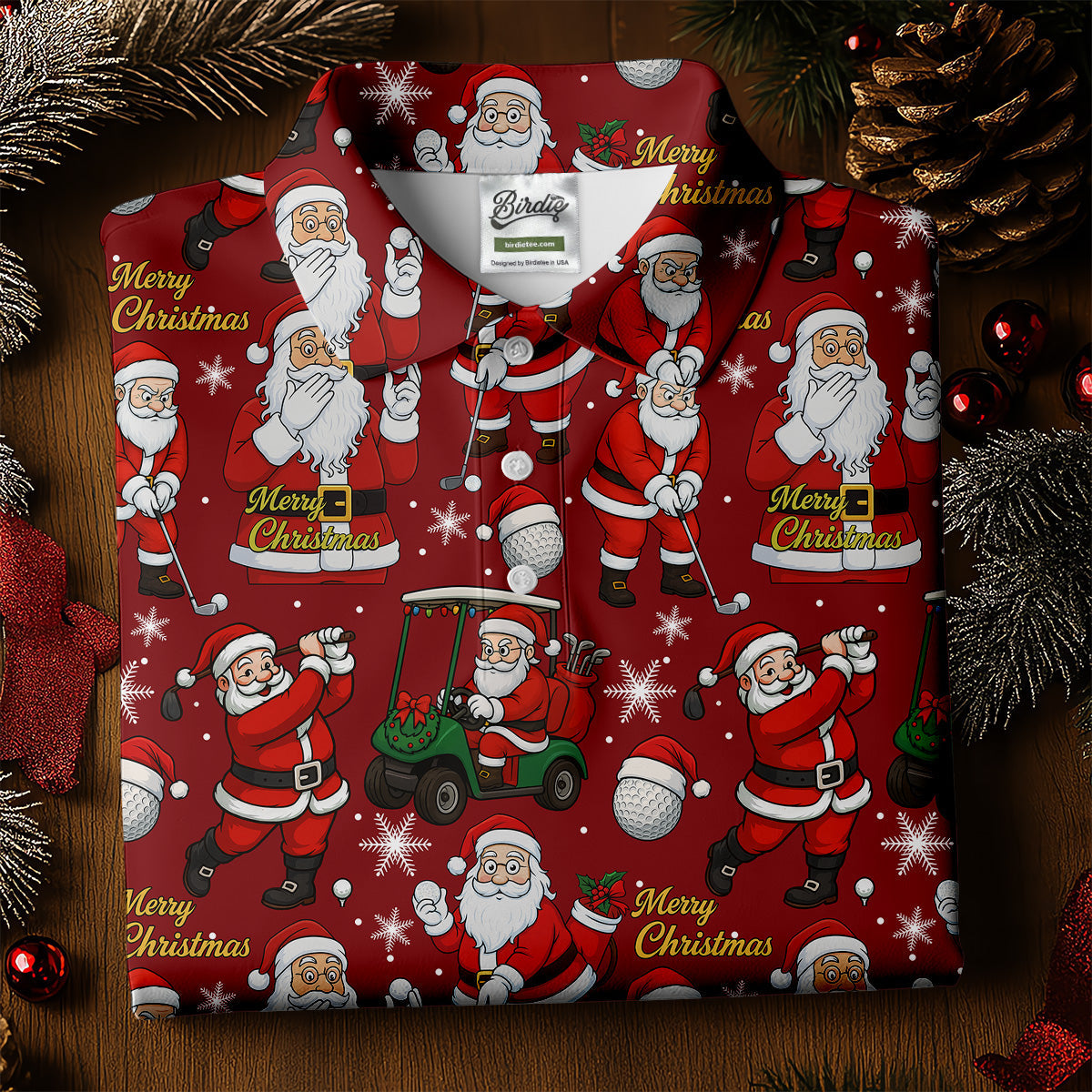 Funny Christmas Golf Polo Shirts, Christmas Golf Shirt, Women's Golf Tops, Ladies Golf Shirts