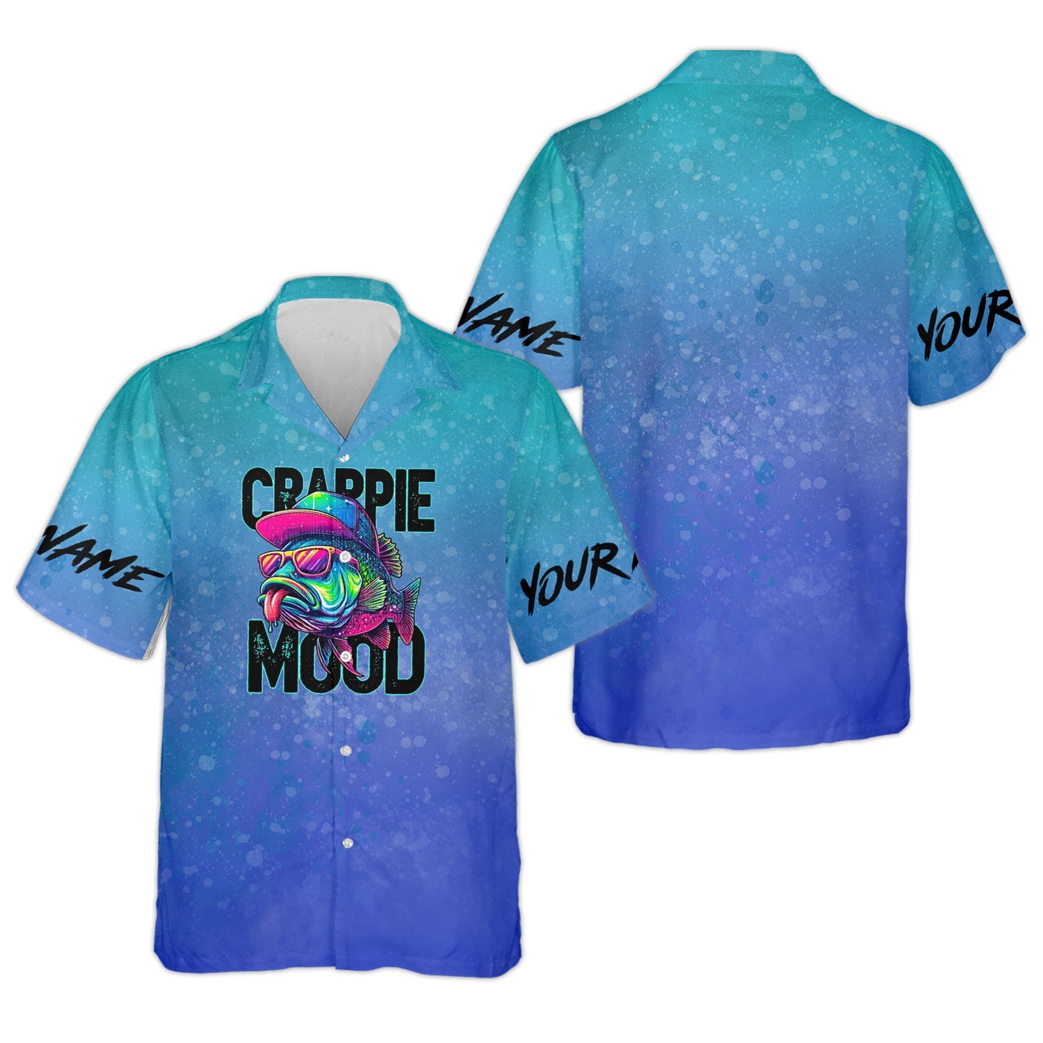 Crappie Mood Blue Neon Fishing UPF Shirts, Fishing Jersey, Funny Fishing Shirt, Gift For Fisherman