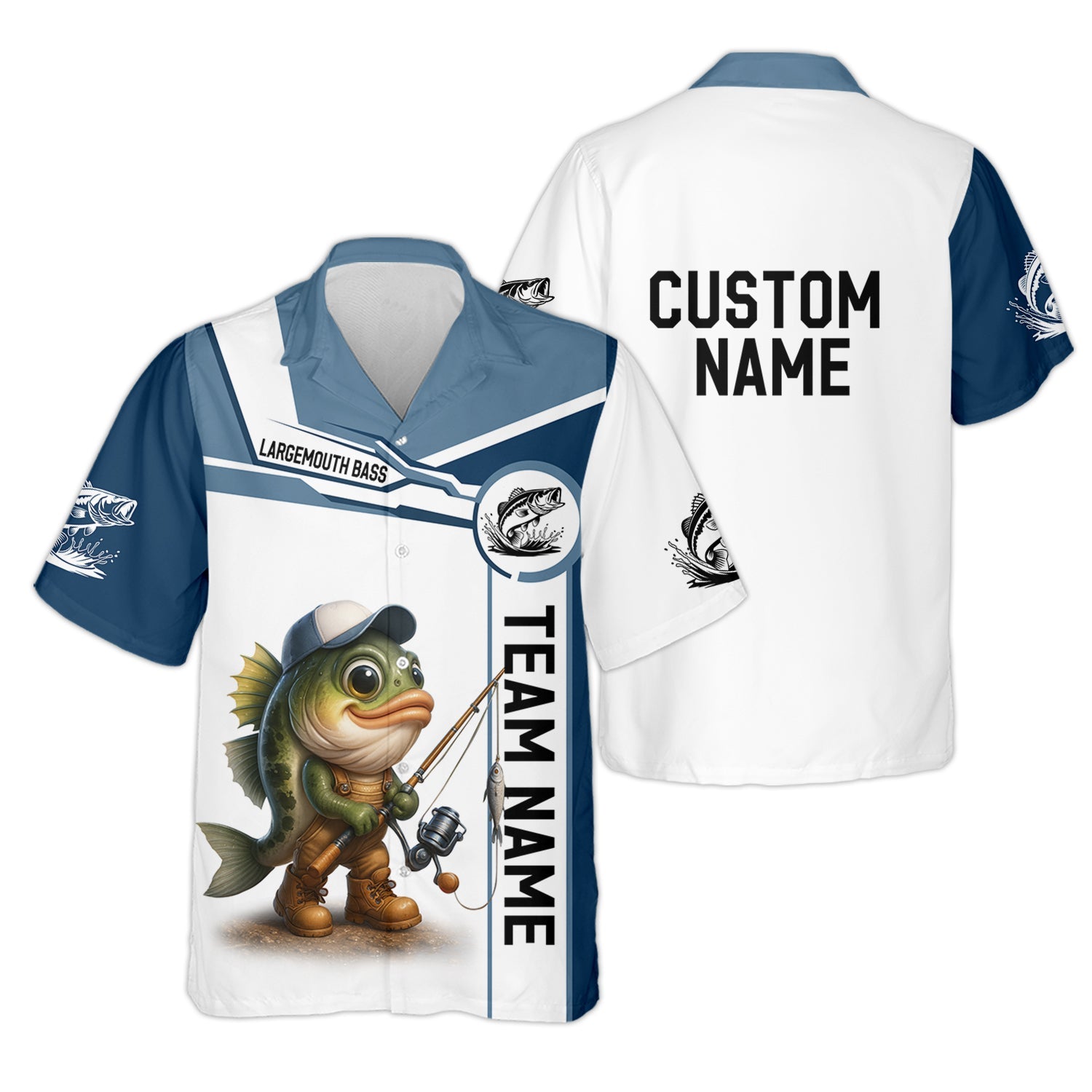 Team Fishing Shirt, Largemouth Bass Fishing, SPF Shirt For Men, Men Jersey, Mens Casual Shirts