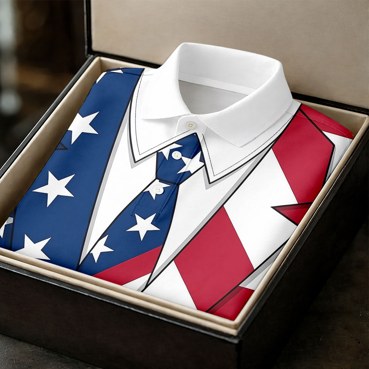 US Flag Tuxedo Costume Patriotic 4th Of July Golf Shirt, 250 Years Polo Shirts For Men