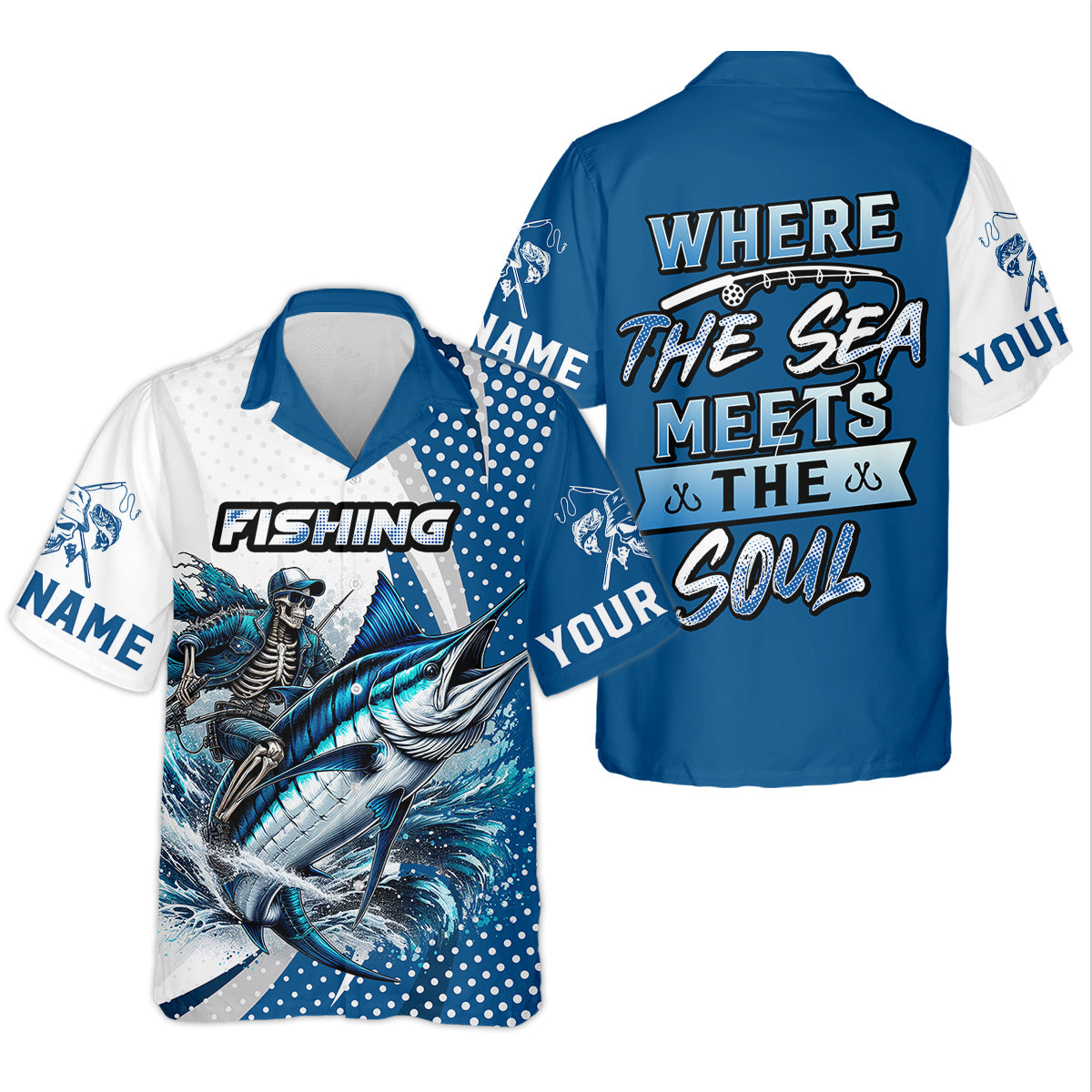 Skeleton Fishing Shirts, Where the Sea Meets the Soul, SPF Long Sleeve Shirts Womens, Female Fishing Shirts