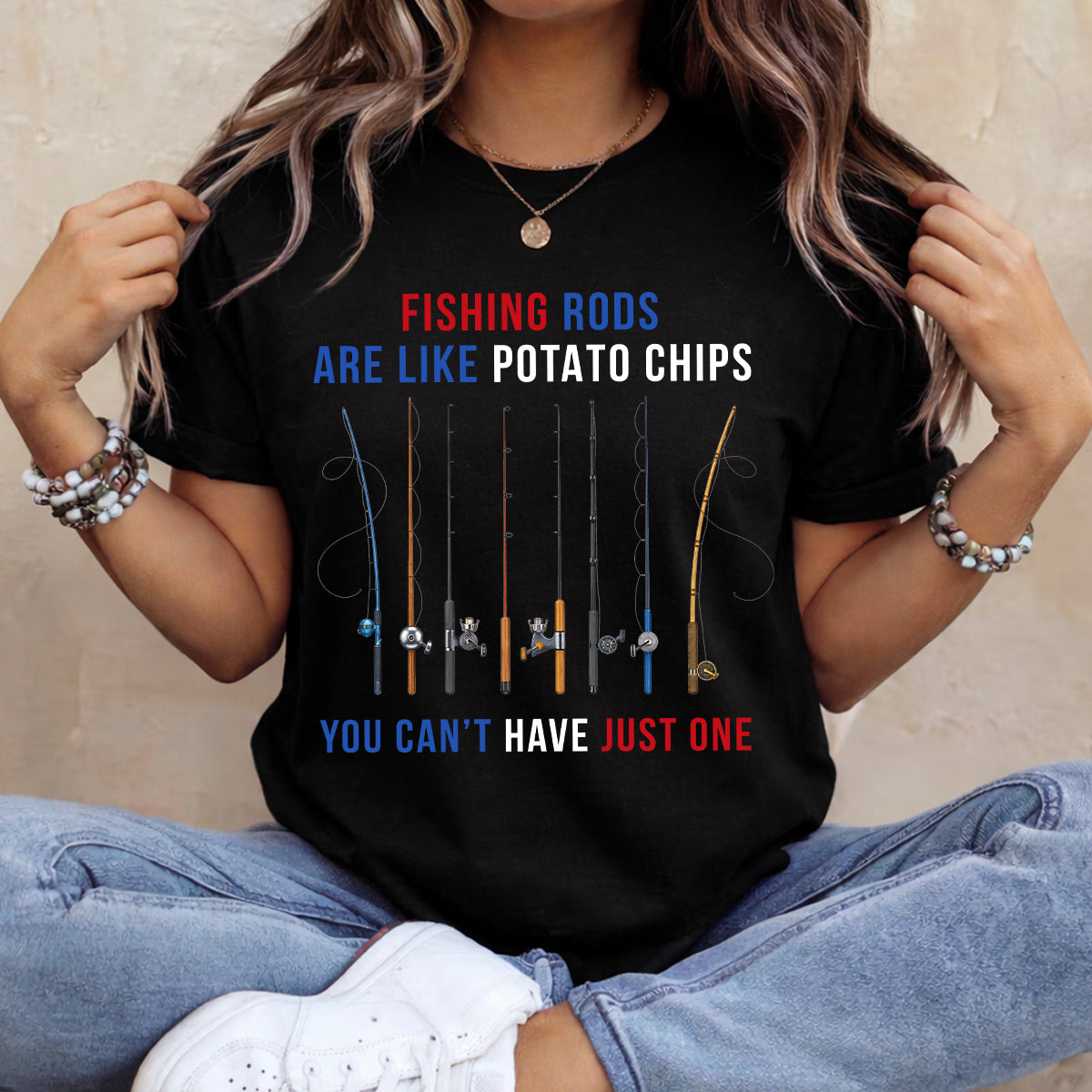 Fishing Rods Are Like Potato Chips Patriotic 4th Of July Funny Fishing Shirt, 250 Years Fishing Shirts For Men
