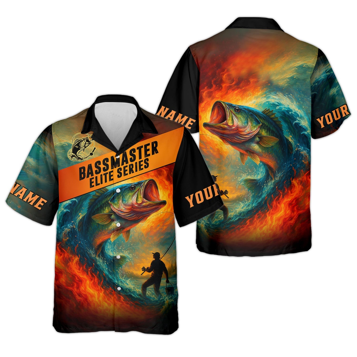 Bass Masters Elite Fishing UPF Shirts, Long Sleeve Fishing Shirts, Fishing Shirts For Men