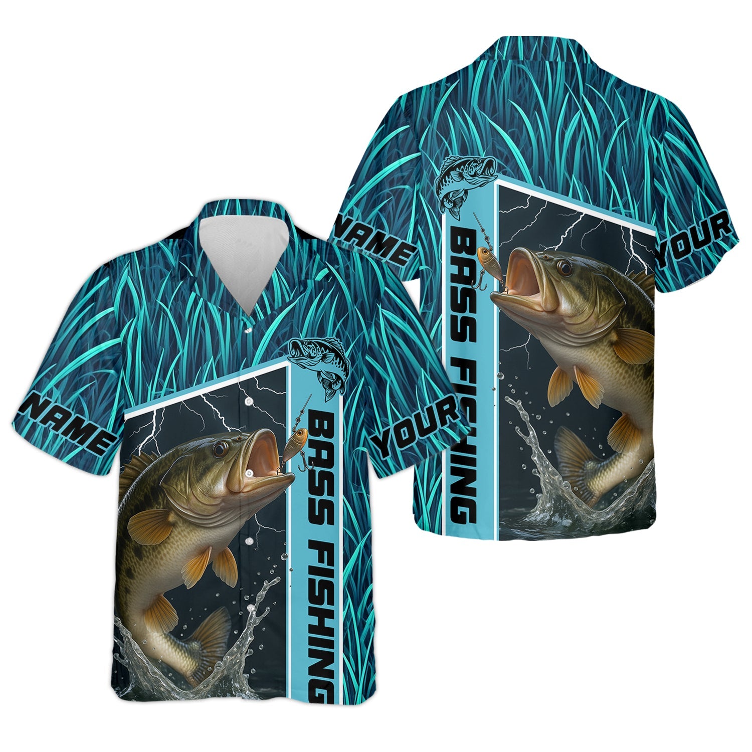 Teal Blue Tournament Fishing Shirts, SPF Long Sleeve Shirts Womens, Female Fishing Shirts