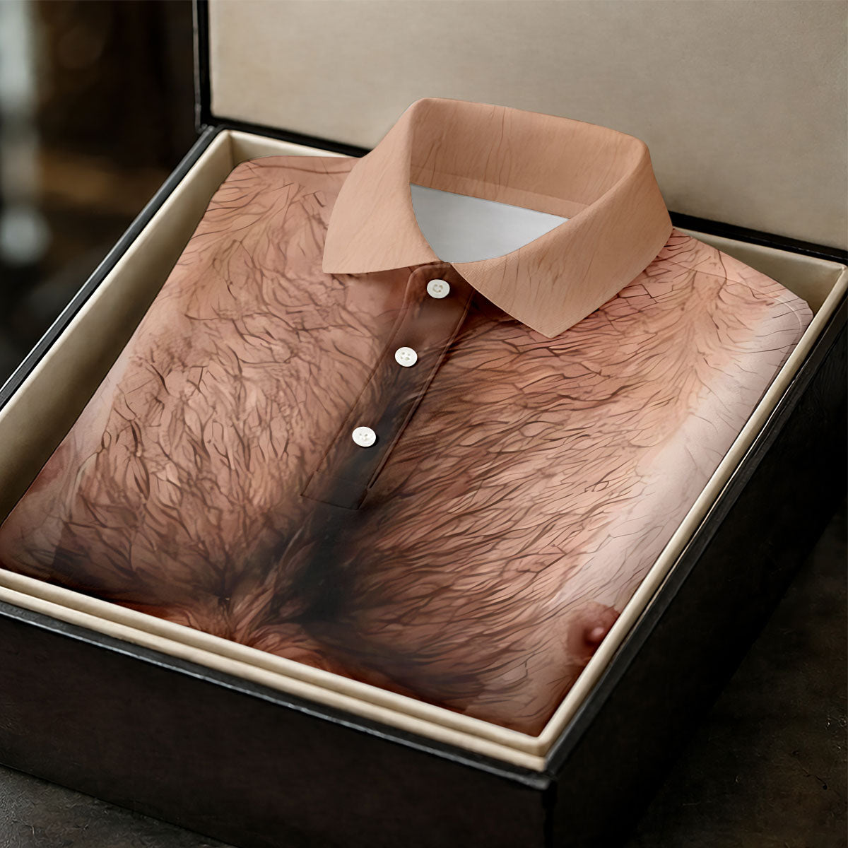 Funny Hairy Man Body Illusion Design Hawaiian Golf Shirt, Golf Shirts For Men, Polo Shirts For Men