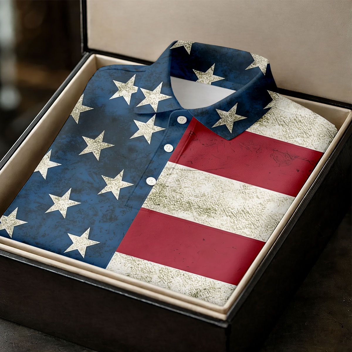 Distressed US Flag Golf Shirt, 250 Years Patriotic 4th Of July Golf Shirt For Women