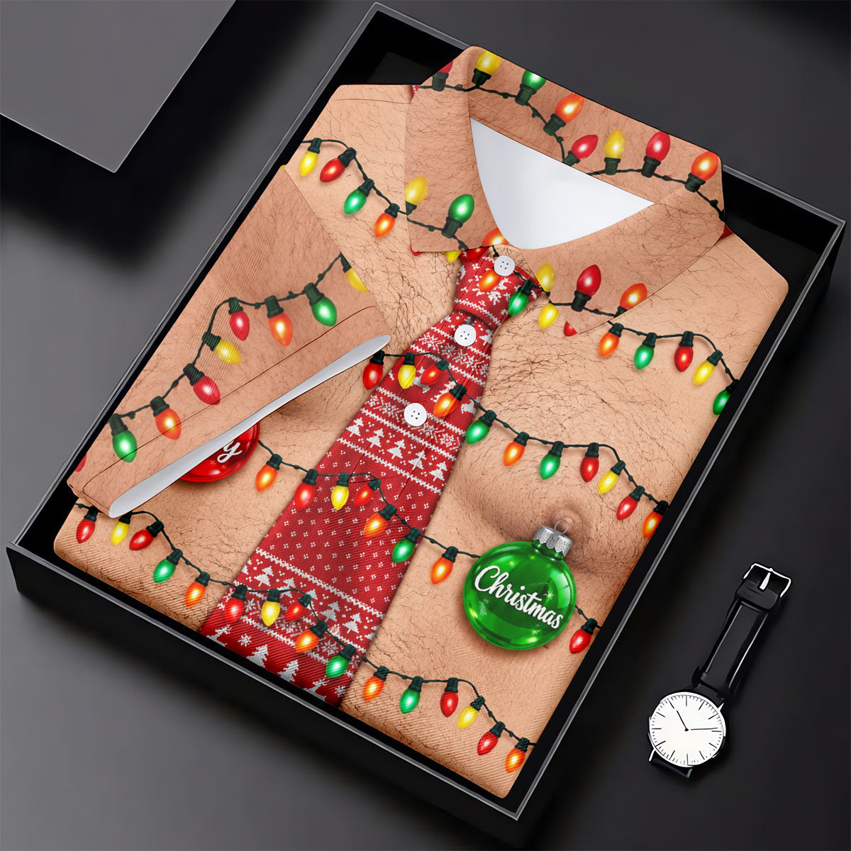 Merry Christmas Quote Tie Christmas Golf Shirt, Mens Golf Shirts, Polo Shirts For Men