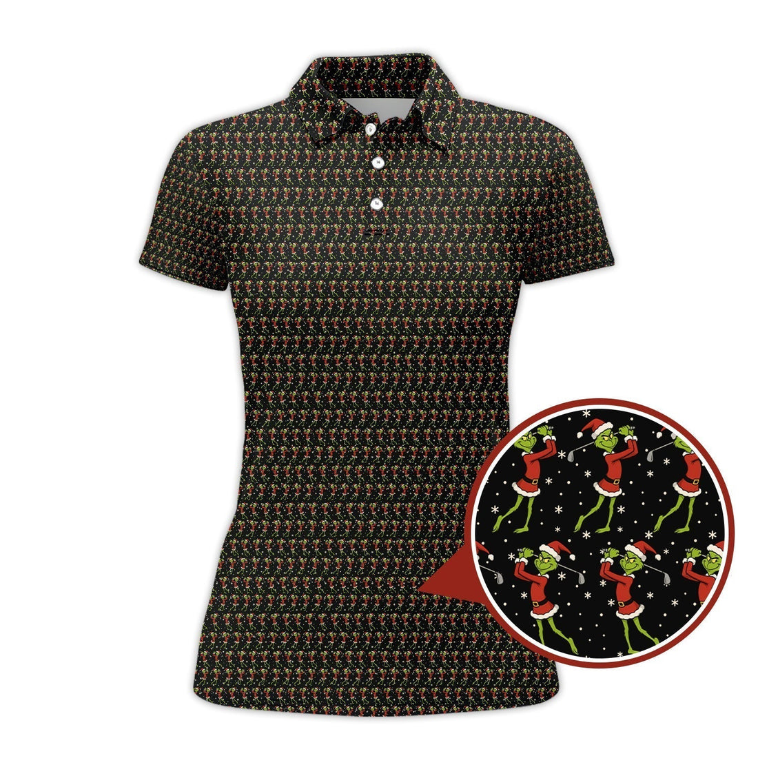 Funny Grinch Golf Shirt, Pattern Golf Shirt, Crazy Golf Shirt For Golfer, Golf Gift For Men