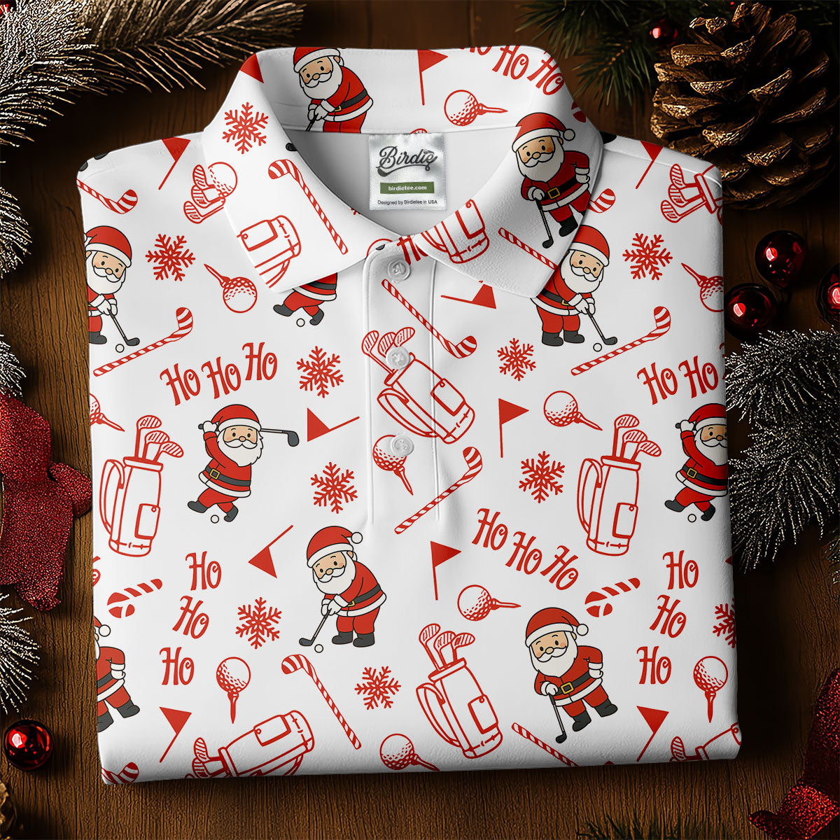 Ho Ho Ho Merry Christmas Funny Print Golf Shirt, Christmas Golf Shirt, Golf Gifts For Women, Fun Golf Shirt