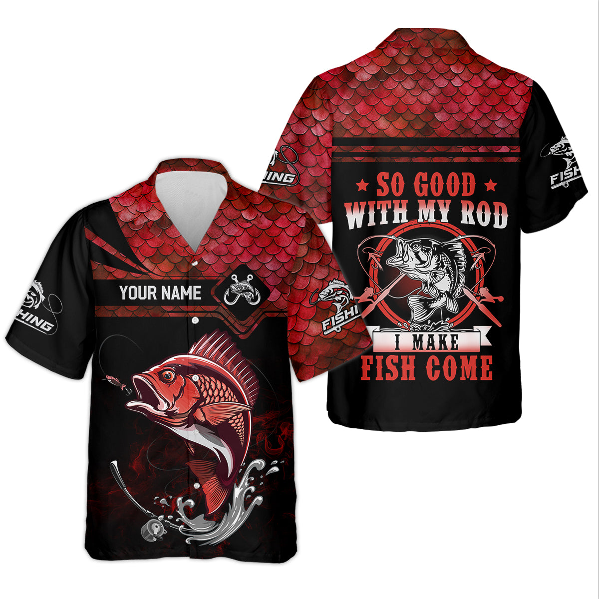 Fishing Shirts, So Good With My Rod I Make Fish Come, SPF Long Sleeve Shirts, Fishing Shirts For Men