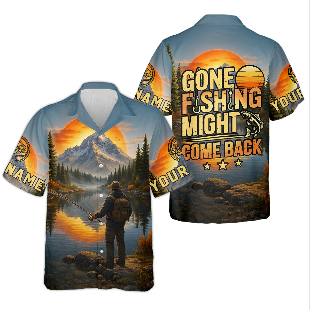 Gone Fishing Might Come Back SPF Shirts, Custom Fishing Shirts, Fishing Shirts For Men, Funny Fisherman Gift