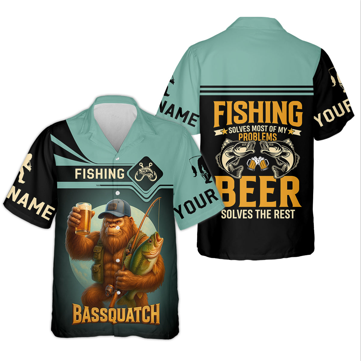 Fishing Solves Most Of My Problems Beer Solves The Rest SPF Shirt, Funny Fishing Shirt, Women Fishing Shirt