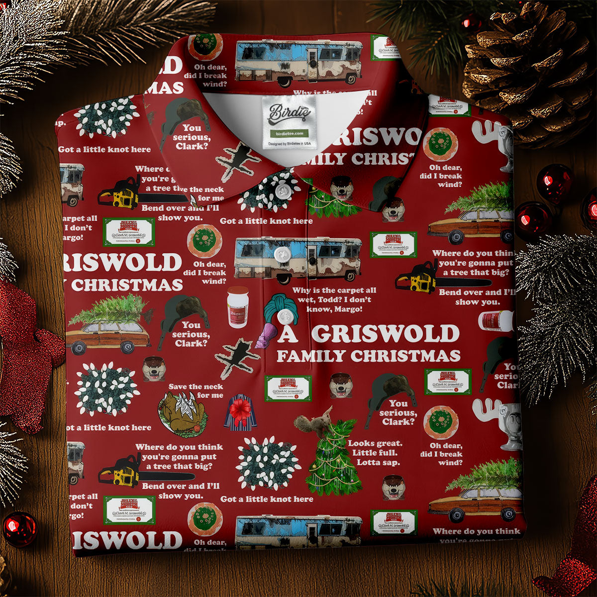 A Griswold Family Christmas Women's Golf Tops, Christmas Golf Shirt, Ladies Golf Polos, Golf Gift For Ladies
