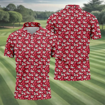 Naughty Snowman Red Golf Shirt, Christmas Golf Shirt, Fun Golf Shirts For Men, Polo Shirts For Men