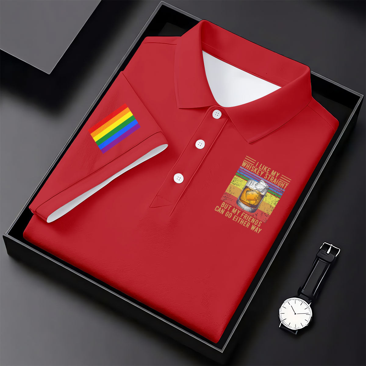 I Like My Whiskey Straight LGBT Pride Month Fun Women's Golf Shirts, LGBT Support Pride Shirt