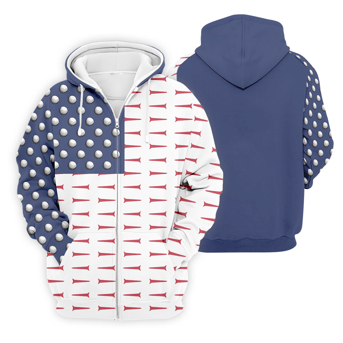 American Flag Men's Golf Polo ShirtMen's 4th Of July Shirts, USA 250 Anniversary Golf Shirt, Gifts For Golfing Dad