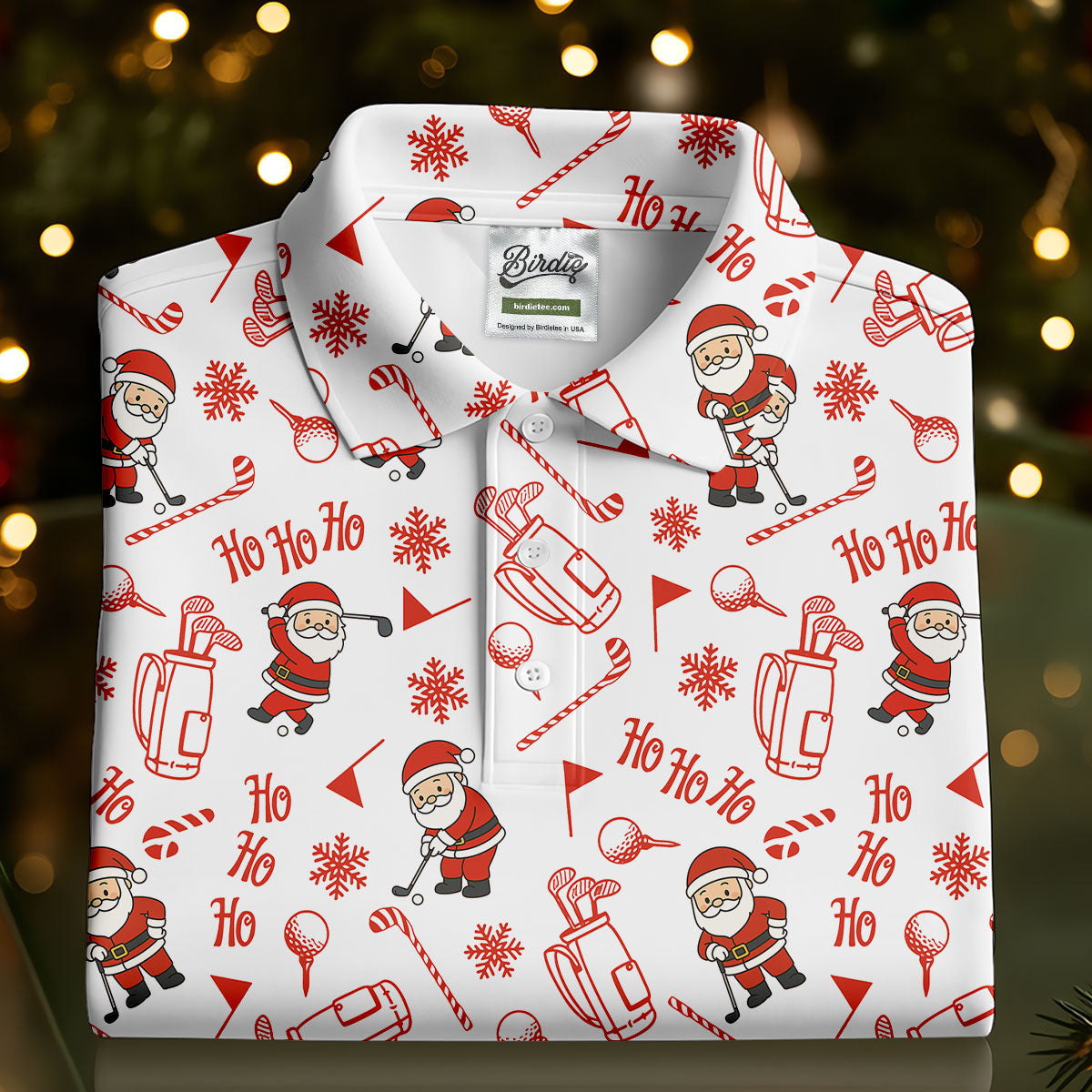 Ho Ho Ho Merry Christmas Funny Print Golf Shirt, Christmas Golf Shirt, Golf Gifts For Women, Fun Golf Shirt