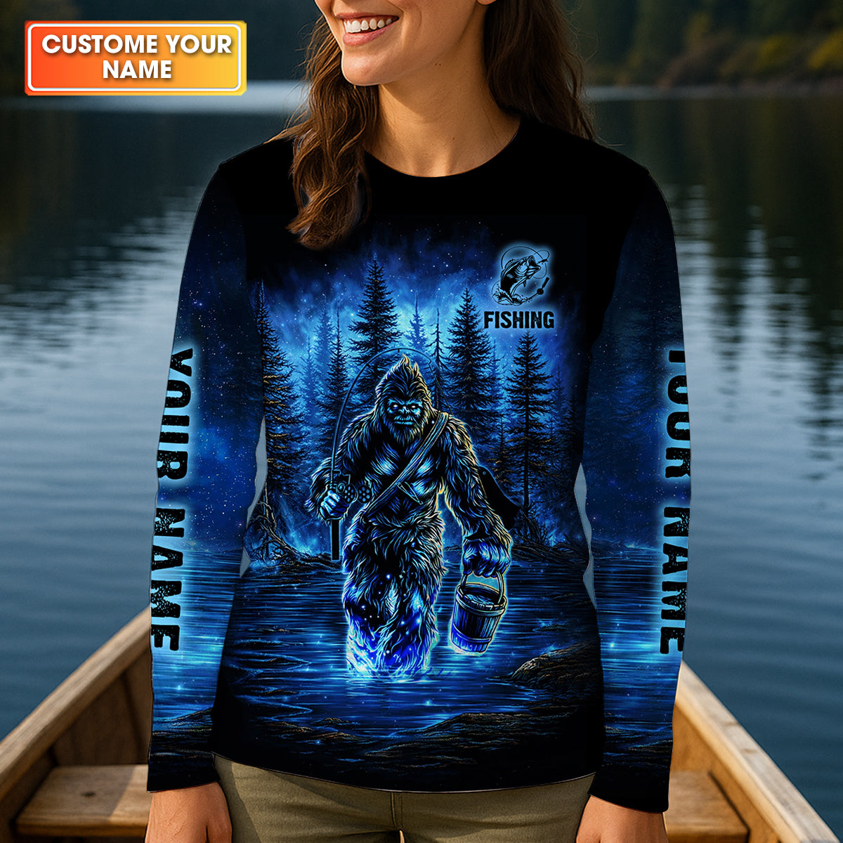 I’d Rather Be Fishing Personalized Fishing Shirt For Women, Long Sleeve Fishing Shirt, Gift For Her