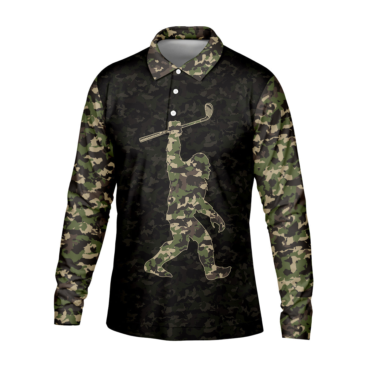 Funny Bigfoot Men's Golf Polo ShirtMens Golf Shirt, Funny Golf Shirt, Gift For Golfers