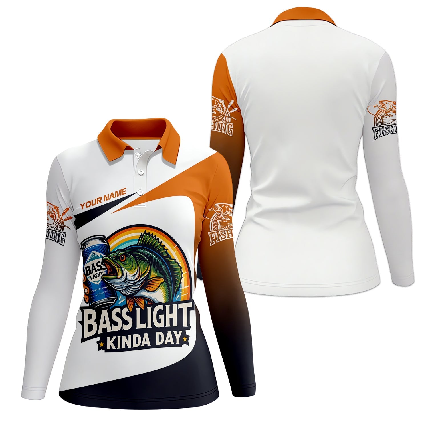 Basslight Kinda Day Fish And Beer Funny Fishing Shirt, Female Fishing Shirts, SPF Long Sleeve Shirts Womens