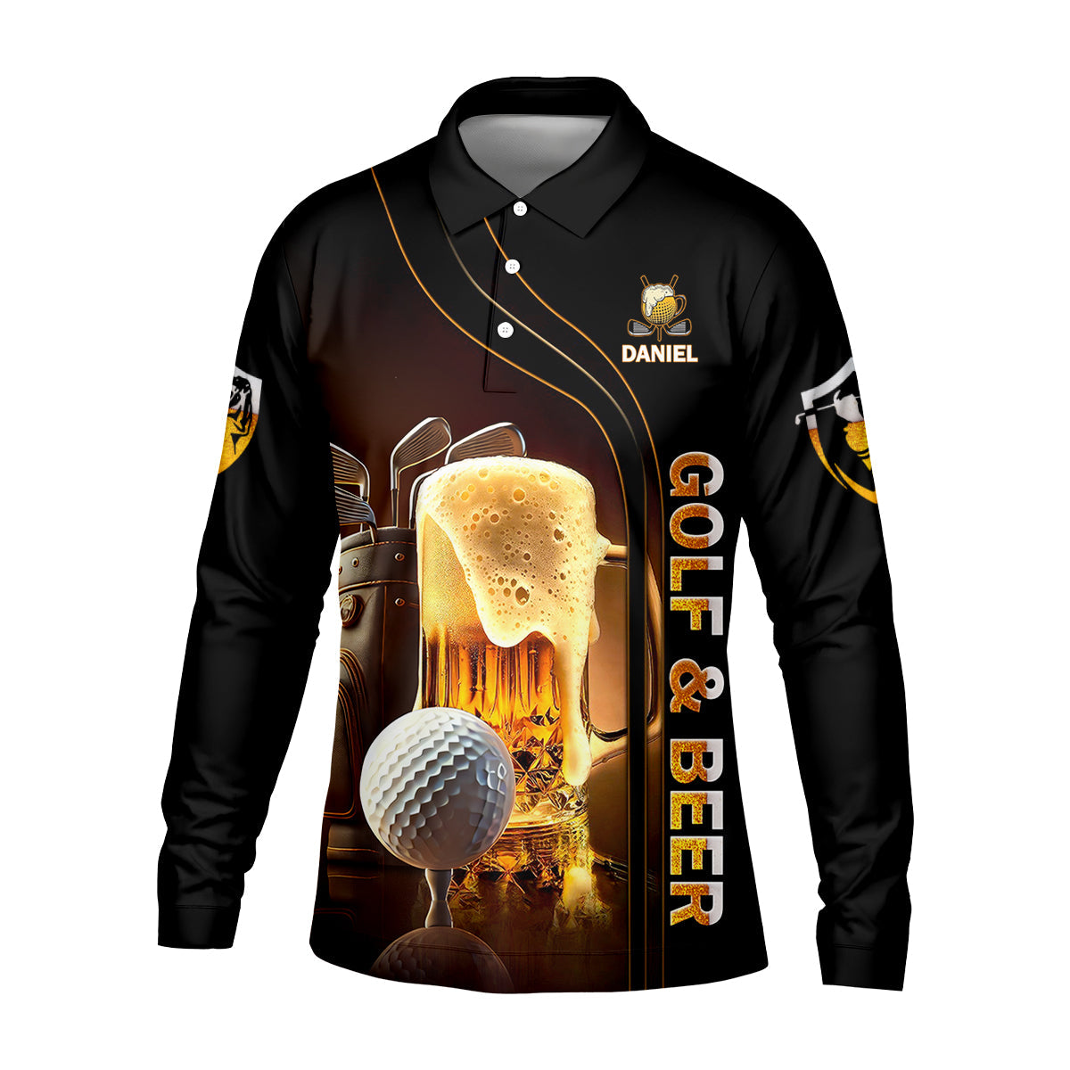 I Make Golf Ball And Beer Disappear Custom Golf Polo ShirtMens Golf Gift, Golf Lover Gift